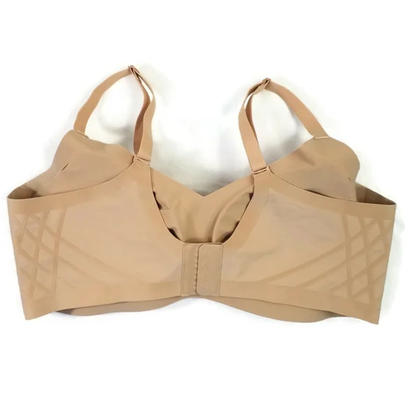 Honey Love Sand Silhouette Wireless Smoothing Bra Womens 2X EUC